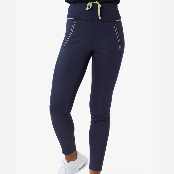 Lole 'Hurry Up' water repellent warm leggings fleece lined in navy medium - Picture 2 of 14
